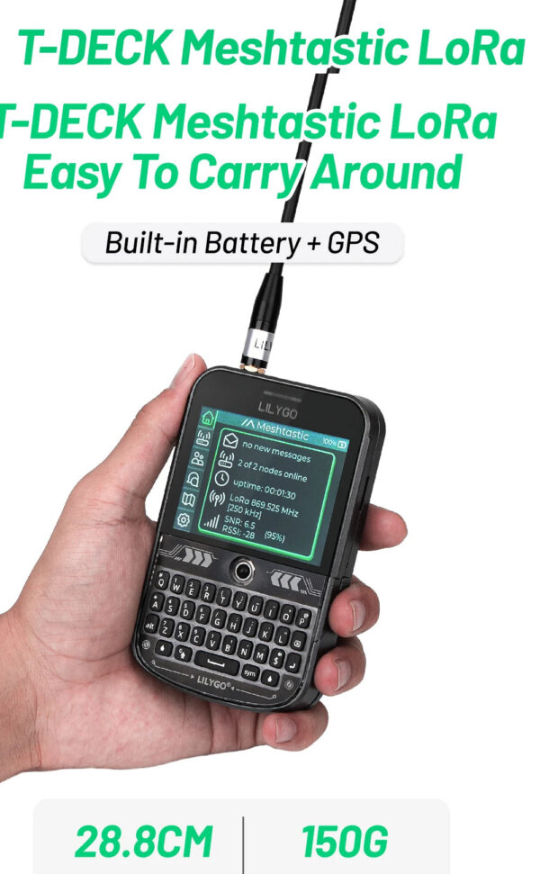 ccdedda4f334263f LILYGO T-Deck Plus Lora Mesh Radio with ESP32-S3 GPS LoRaWAN for Meshtastic Pocket Tracker Node with External Antenna
