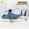 cce3c8d0e27c961a HUIQIBAO MOC 1389PCS V-22 Tiltrotor Aircraft Helicopter Building Block Children Military Airplane model Bricks Toy home Decor.