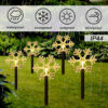 cceee29198085b02 Outdoor Christmas Snowflake Star Solar Powered Lawn Light Set Of 5PCS Waterproof Pathway Stake Lights