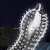 ccfafec8f4da883d 9D Dotted Large Spikes Condoms Sex Toys Great Stimulated for Women G-dot Spot High Sensitive Penis Sleeves Lubricanted 18+