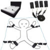 Bdsm Bondage Set 18 Adult Sexy Erotic Accessories Adjustable Bandage Handcuffs And Footcuffs Bed Sex For Woman Couples Toys