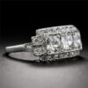 White Diamond S Sterling Bague Bizuteria Anillos Sier Jewelry Fine 2 Carat Ring for Women
