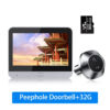 WSDCAM 4.3Inch LCD Video Peephole Doorbell Camera IR Night Vision Video Eye Door Bell Visual Doorbell Smart Home Outdoor Camera