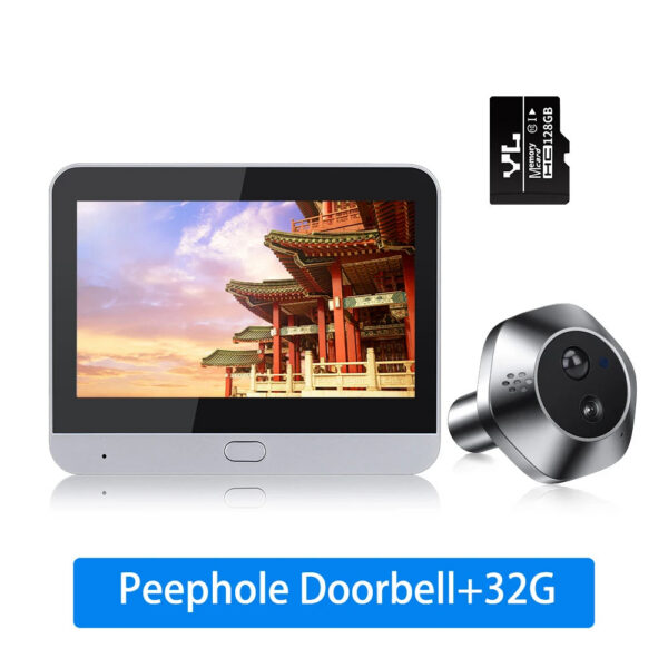 WSDCAM 4.3Inch LCD Video Peephole Doorbell Camera IR Night Vision Video Eye Door Bell Visual Doorbell Smart Home Outdoor Camera