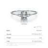 Modian Rectangle Dazzling Ring Solid 925 Sterling Silver Clear Cubic Zirconia Finger Rings For Women Wedding Fine Jewelry Anel