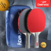 cd3357b542bfd001 Ping Pong Paddle Set with 2 Horizontal Rackets Comfort Handle Nanotechnology Durable Basswood Wood Ping Pong Supplies
