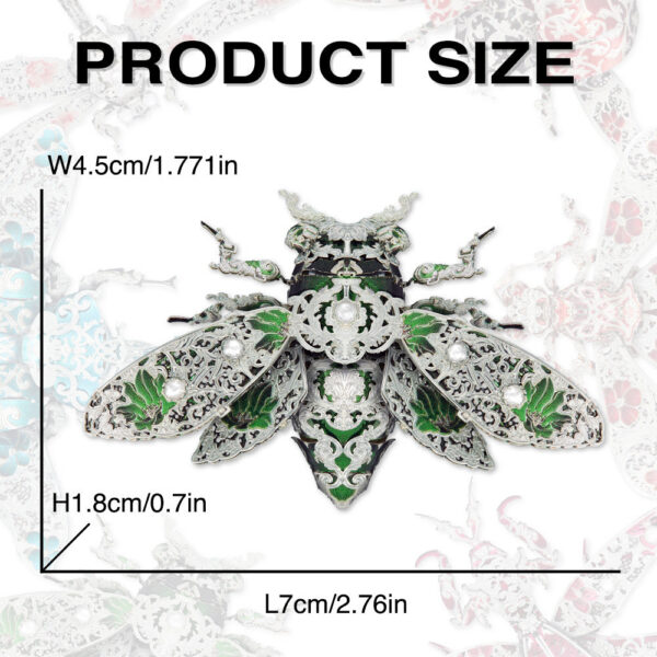 cd357040f480ce52 Piececool 3D Metal Puzzles Cicada Insect Model and Tools Set Assembly DIY Toys Jigsaw for Adult Brain Teaser Desk Decoration