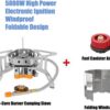 cd4ca34ff28cd8e0 3-Core Burner Camping Stove with Fuel Canister Adapter, Folding Windshield and Storage Case, Portable Collapsible Camp Stove Set for Outdoor Backpacking Hiking Picnic