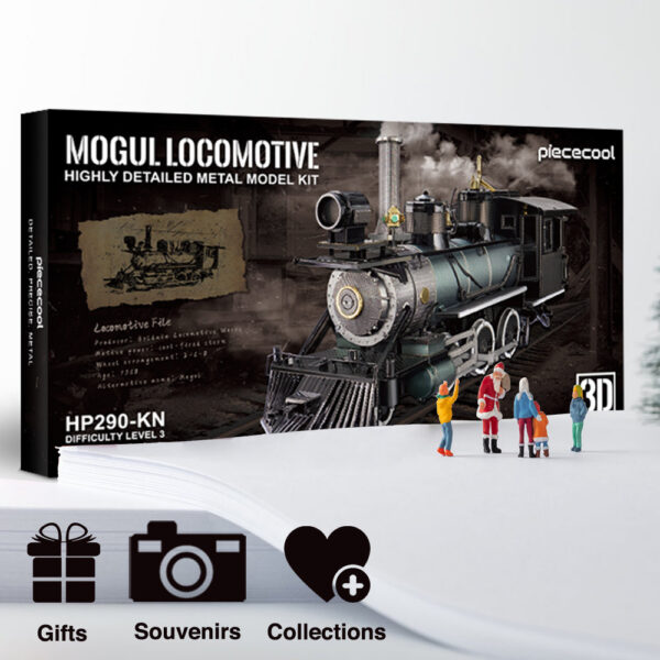 cd57237a5d771c73 Piececool Puzzle 3d Metal Mogul Locomotive 282Pcs Assembly Model Building Kit DIY Toys for Adult