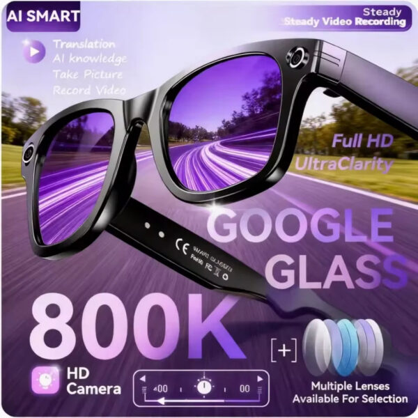 cd5d790a1138b4eb New 800W Camera AI Glasses Men Color-Changing Smart Translation Glasses Photo Video Recording Waterproof Call Smart Sunglasses