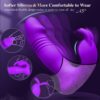 Adult - 3IN1 App Wearable Remote Rose Toy, Sex Pleasure Tools for Women with Clit Modes & 9 Thrusting Dildos Nipple Anal Toys Sucking Vibrator