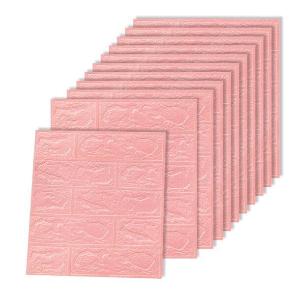 cd7b06f01f1e059b 3D Three-dimensional Wall Self-adhesive Wallpaper Anti-collision Decorative Stickers 10pc