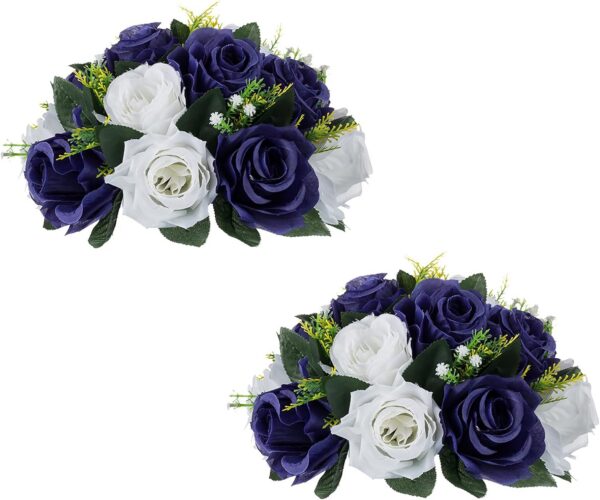 cd8167af585bc9cc NUPTIO Flower Ball Arrangement Bouquet - 2 Pcs 9.5 inch Diameter Dusty Rose Fake Flowers Roses Balls for Centerpieces Tables - Artificial Rose Arrangements for Wedding Centerpiece Table Decorations