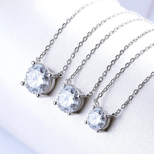 cd885f31f76e2948 GRA Certified D Color VVS 1-5ct Big Moissanite Women S Sier Diamond Necklace Plated For Woman Fine Jewelry