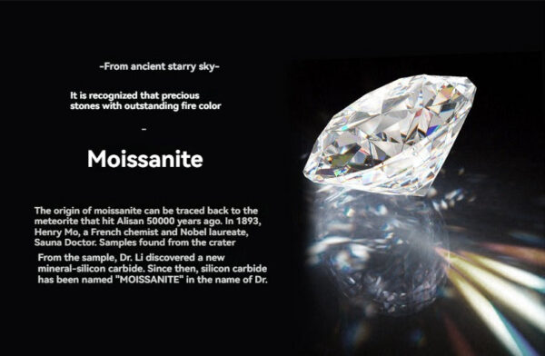 Artificial diamond moissanite metal setting is very shiny
