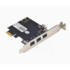 cd912e7a52a7368b PCIE Combo 3x 1394b Firewire Ports PCI-Express Controller Card, 1394 card TI Chipset 1 port internal 1394B 9pin