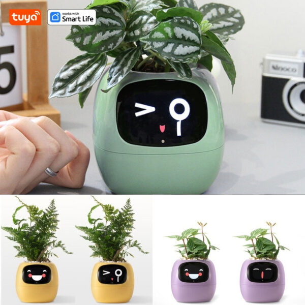 Tuya Ivy Smart Planter,Endless Over 49 Rich Expressions,7 smart sensors,AI Chips Make Raising Plants Easy and Fun