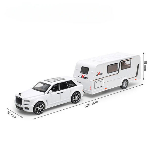 1/32 Rolls Royce Culan RV Alloy Diecast Off-road Vehicle Toy With Sound and Light Camping Car Model For Boys Gifts