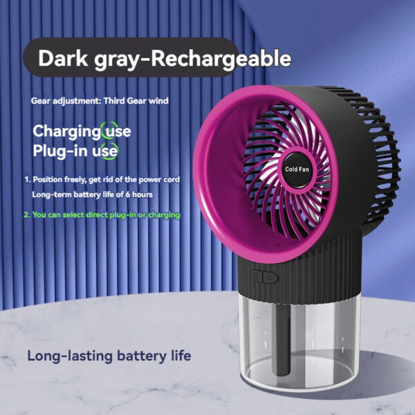 cdac59ceb2873d9c Spray small USB charging desktop mini fan humidifier two in one gift three level atmosphere light