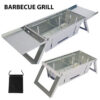 cdb07425fa0a44cc Stainless Steel Folding Grill For Home And Outdoor Charcoal Kebabs less Portable Collapsible Barbecue