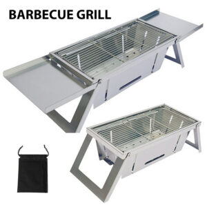 Stainless Steel Folding Grill For Home And Outdoor Charcoal Kebabs less Portable Collapsible Barbecue