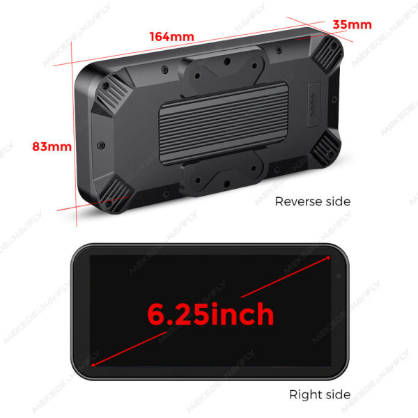 cdb99269c5ce2347 Portable 6.25 inch IP67 Waterproof Motorcycle GPS Navigation Wireless Carplay Android Auto DVR Drive Recorder Moto Monitor WIFI