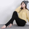 cdbb9f41991d408e Winter Keep Warm Thicken Wool Pantyhose for High Quality Elasticity Veet Stockings Solid Nine Points Tights Women Y1130