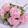 GREENTIME 13” Artificial Hydrangea Flowers Faux Hydrangea Bouquet with 7 Head 3.15” Tiny Hydrangea for Wedding Bouquet Party Home Decor DIY Baby Shower Centerpieces Tables Decoration(Blue)