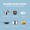 cdd6f0c5202380e1 4 Burner Gas Stove Portable Outdoor Stove with Removable Storage Stand, Heavy Duty Stainless Steel Propane Gas Cooker with Wind Blocking Cover for Camping Picnic Home RV Cooking (no hose)