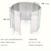 10 Plates Foldable Gas Windshield Outdoor Camping Cooking Burner Windproof Screen Aluminium Alloy Stove Wind Shield