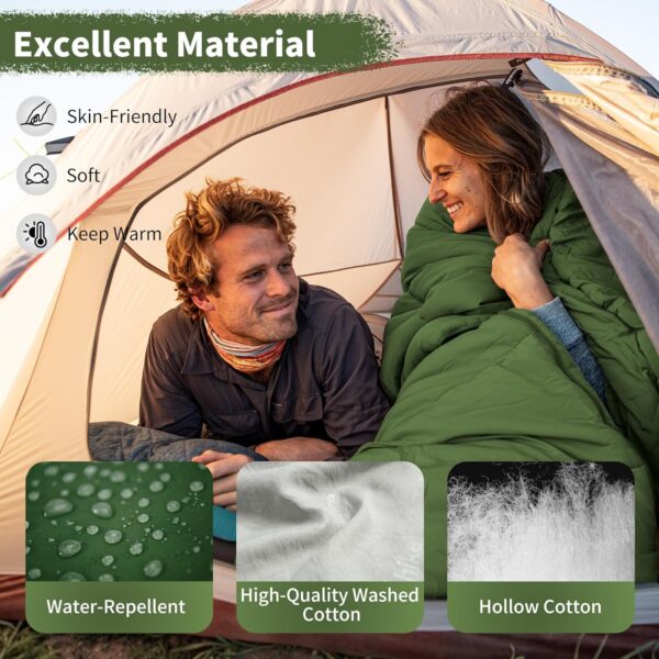 Naturehike Sleeping Bags for Adults, Lightweight Rectangular Spliceable 3 Season Sleeping Bag, for Outdoor Camping, Hiking
