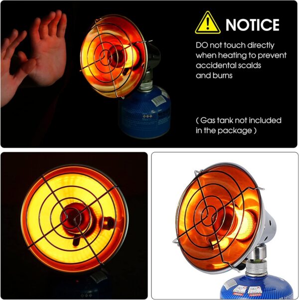 Lixada Camping Heater Portable Lightweight Gas-Heater Stainless Steel Camp Gas Heater for Outdoor Winter Warmth Tent Backpacking Picnic Hiking Traveling BBQ