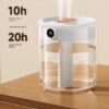ce132624e9d0cce7 New 2L Double Spray Atomizer Usb Large Capacity Home Mute Bedroom Office Night Light Digital Display Humidifier