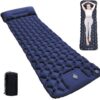 Coziya Matelas, Camping-Matratze, 5 cm Ultraleichte Aufblasbare Camping-Matratze, Aufblasbares Schlafpad Mit Eingebauten Kissen, Zum Campen, Reisen, Zuhause, BüRo,Blue