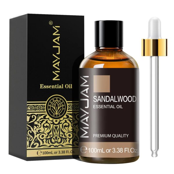 MAYJAM 1PCS 100ML Essential Oil with Dropper Sandalwood Lavender Eucalyptus Vanilla Aroma Oil For Humidifier Scent Candle Burner