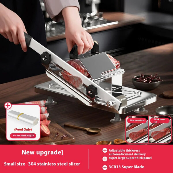 ce517016aae3096b GIANXI Mutton Roll Slicer Machine Stainless Steel Meat Slicer Beef Thin Slice Frozen Meat Household Barbecue Hot Pot Cooking