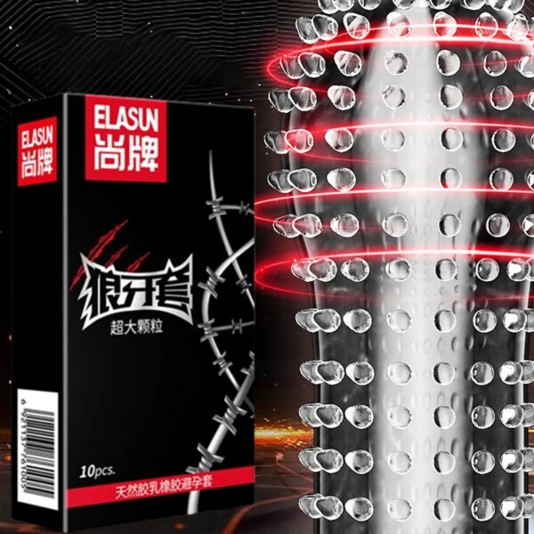 ce54a2d8babbc576 10pcs Female G Spot Stimulation Penis Sleeve Climax Pleasure Condom Sex Toys With Spikes time delay Men's Condoms Adult Supplies
