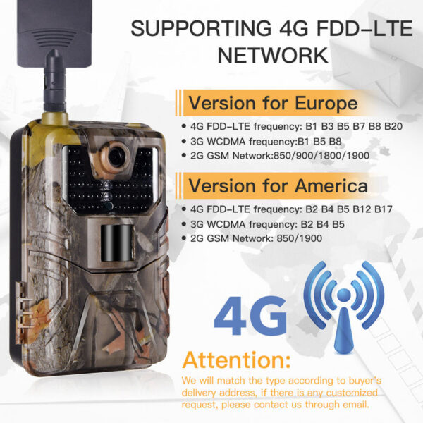ce5641c7fa4094cf HC900LTE 4G Hunting Trail Camera 20MP 1080P Photo Traps 0.3S MMS/SMS/P/FTP Wildlife Surveillance Trails Cameras 44LED IP65