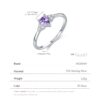 ce6a4598509f3cb3 MODIAN 925 Sterling Silver Water Drop Cocktail Ring Classic Prong Purple Cubic Zirconia Rings For Women Female Fine Jewelry