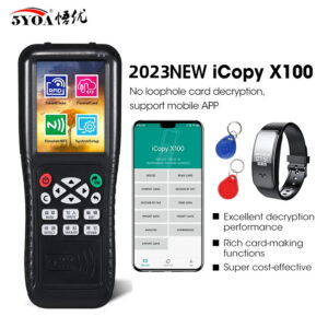 ce767c35c69725fb NFC Smart Card Reader Writer RFID Copier 125KHz 13.56MHz USB Fob Programmer Copy Encrypted Key With Voice Broadcast X100