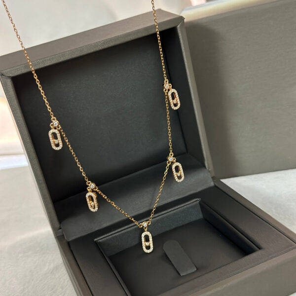 ce82e9d389e83d02 100% sier 2022 new full sliding diamond women's necklace pure hand welding awesome craftsmanship. wedding gift