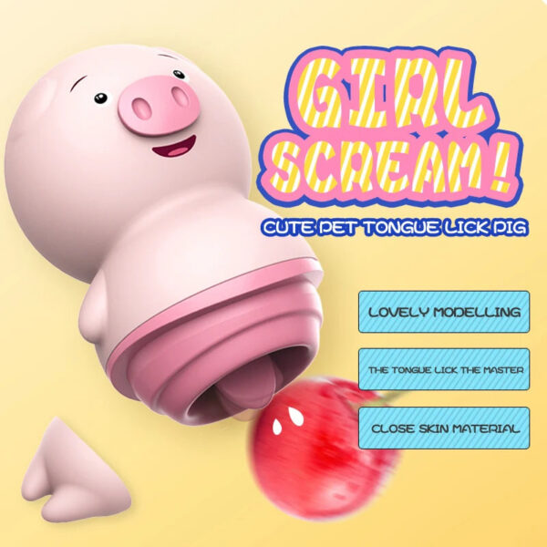 ce842633950349e5 Pig Vibrating Egg Cunnilingus Female Masturbator Clit Vagina Massage Tongue Licking Vibrator Sex Toys for Women Adult SM Product