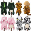 Dog Clothes Soft Warm Fleece Jumpsuits Pet Clothing for Small Dogs Puppy Cats Hoodies Chihuahua Yorkshire Costume Coats