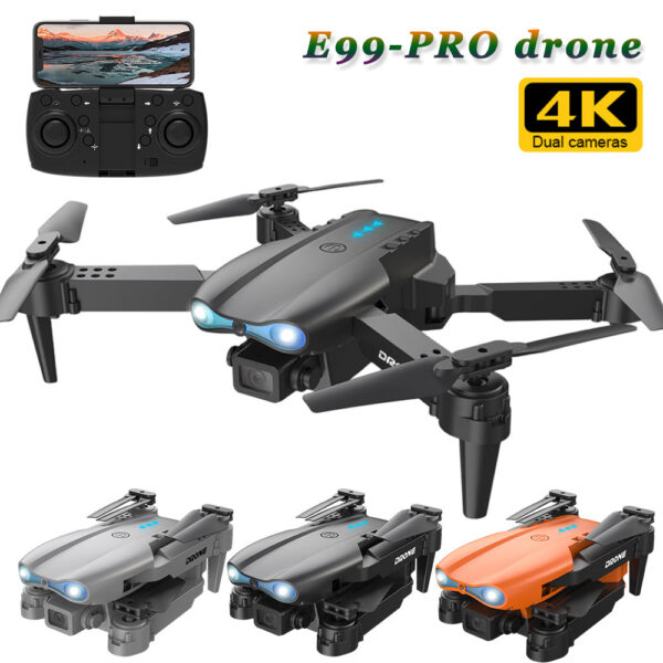 E99 Pro Dron with Professional 4K Dual Camera WIFI Optical Flow Drone Obstacle Avoidance Aerial Photography Quadcopter