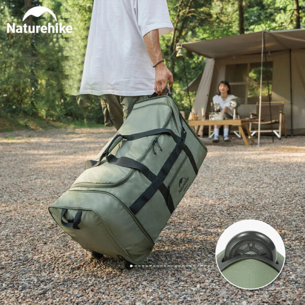 ce9bf54a796df8d2 Naturehike Foldable Towing Wheel Bag Camping Storage Bag Portable Outdoor Travel Large Capacity Luggage
