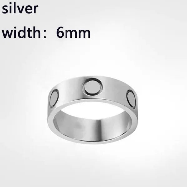 ce9dd7dd8abca297 Classics Love Ring designer women 4mm 5mm 6mm Gold Plated With diamonds Designer for lovers Wedding ring Anniversary Jewelry gift with box