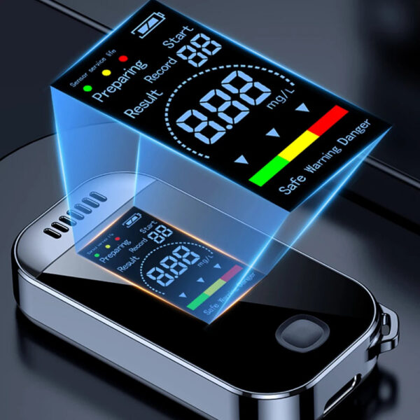 ceade530954afd6e NEW Digital Breath Alcohol Tester Professional Breathalyzer With LCD Display USB Rechargeable Electronic Alcohol Tester Keychain