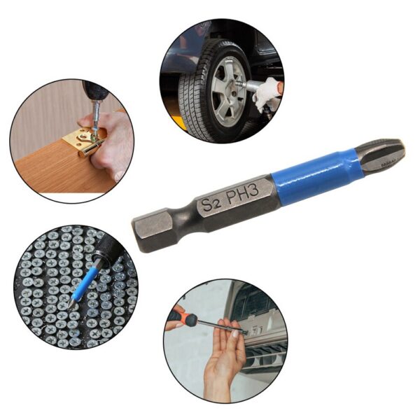 12pc S2 Steel Anti Slip Head Cross Electric Screwdriver Tool Set PH1/PH2/PH3/PZ1/PZ2/PZ3