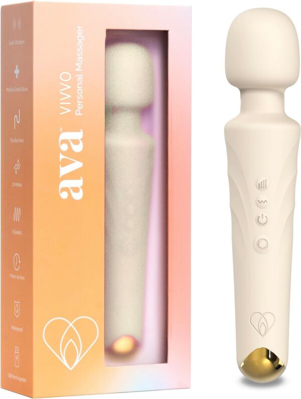 Ava Wand [Clit Stimulator Vibrators] Vibrator Woman Toy Gifts for Women 20 Patterns 8 Speeds of Pleasure Quiet & Small | Adult Sex Toys -Standard - Hot Pink