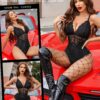 Avidlove Women Snap Crotch Lingerie Sexy Bodysuit Deep V Teddy One Piece Lace Babydoll